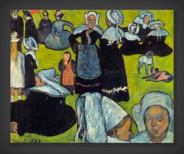 Emile Bernard: Breton Women in the Meadow 1888